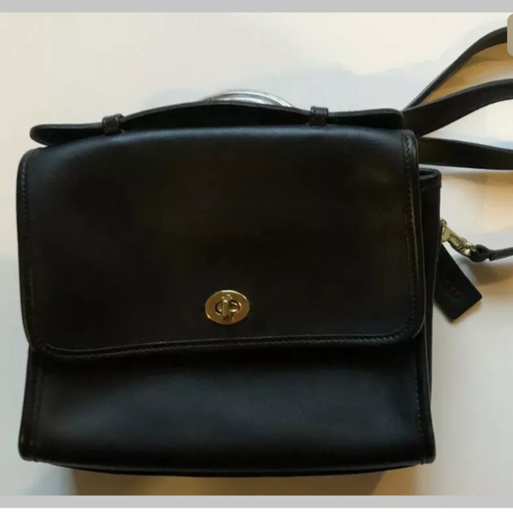 SOLD ON ANOTHER SITE - VTG Coach Court Bag  Black - Picture 3 of 11
